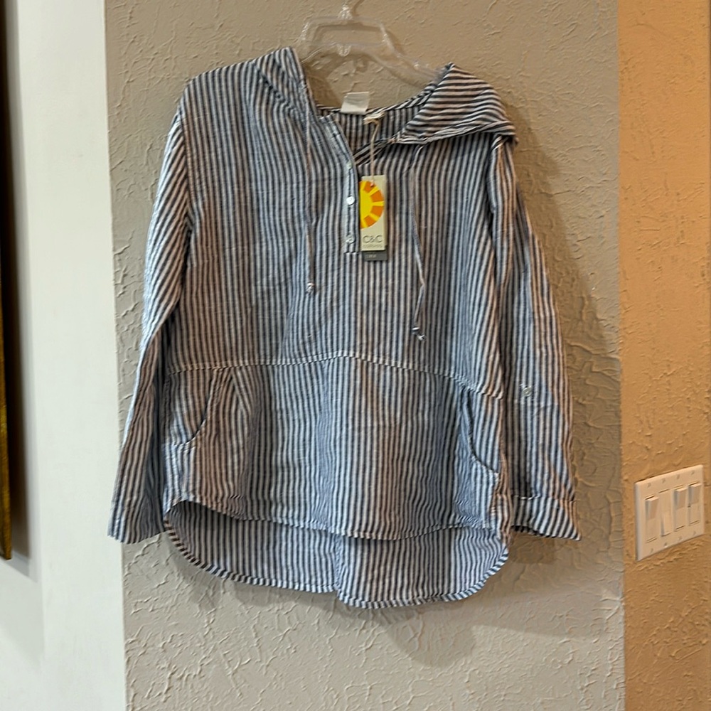 C & C California Striped Pullover Hoodie
